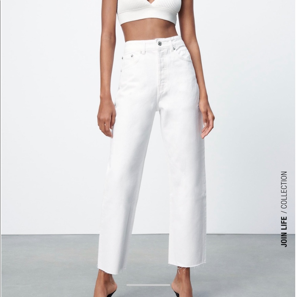 Zara Straight leg jeans Ecru